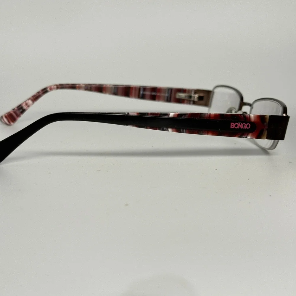 Bongo Alexis BRN Brown Rectangular Half Rim Eyeglasses Frames‎ 48-18-135 22750